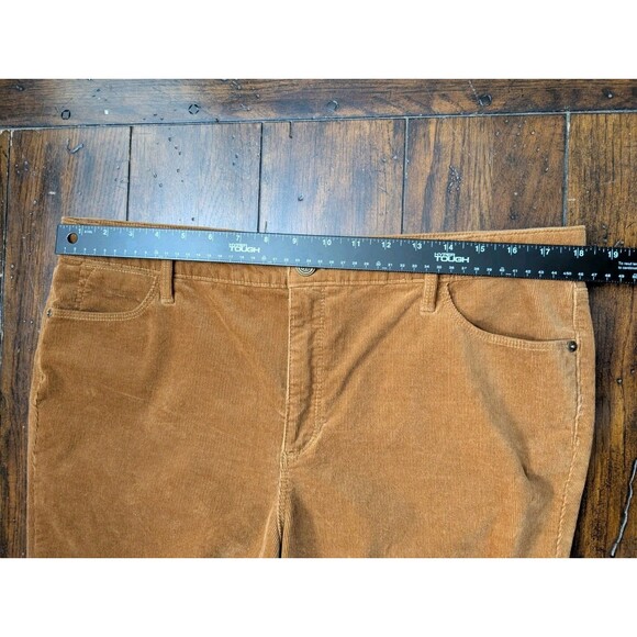 Talbots Corduroy Jeggings Camel Brown Skinny Pant Neutral Trousers Dark Academia - Picture 3 of 11
